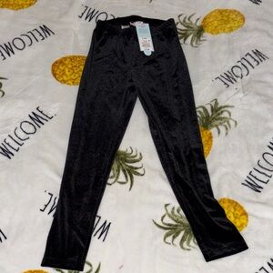 Black Shimmer Leggings small 6/7